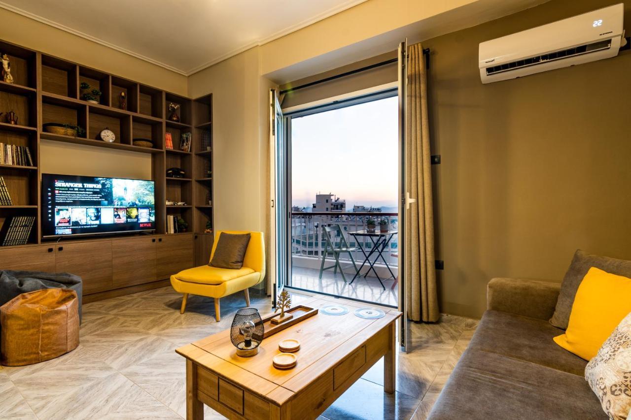 Vintage Apartment In Athens-Zografou Bagian luar foto