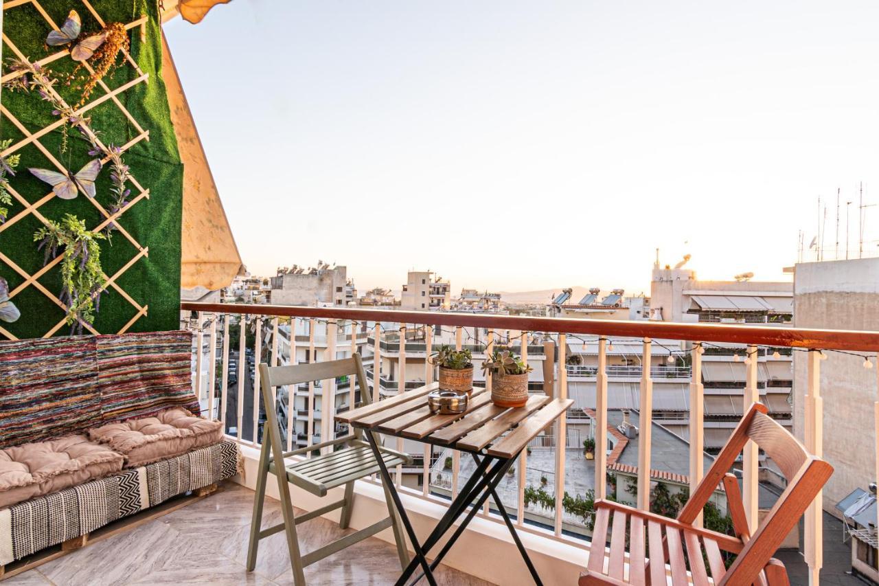 Vintage Apartment In Athens-Zografou Bagian luar foto